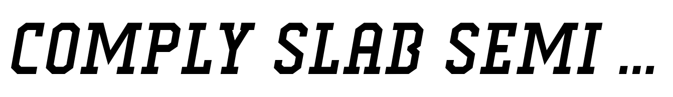 Comply Slab Semi Bold Italic
